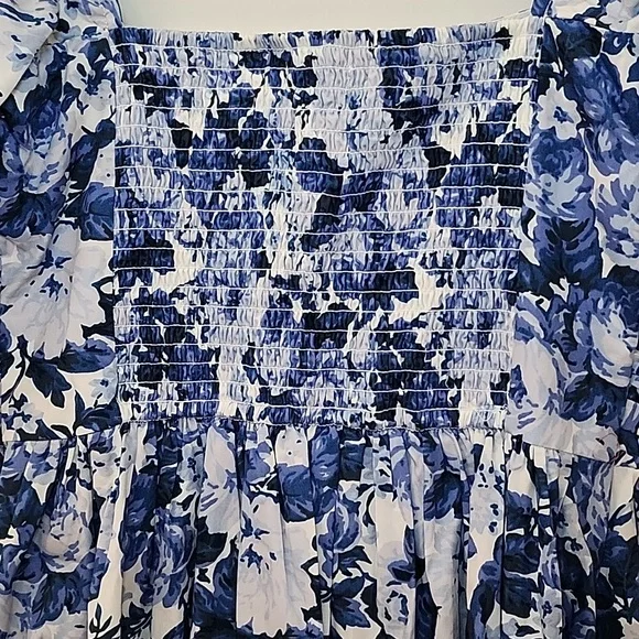 The A&F  Babydoll Emerson Poplin Puff Sleeve Mini Dress Size XS - Picture 14 of 16